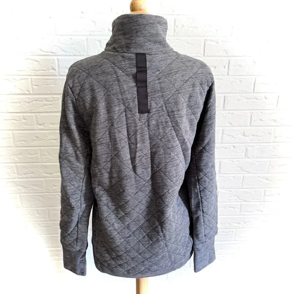 Lululemon Forever Warm Pullover Heathered Core Dark Grey Quilted Size 6